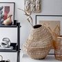Shopping baskets - Floria Basket, Black, Seagrass  - BLOOMINGVILLE