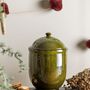 Food storage - Jenifer Jar w/Lid, Green, Stoneware  - BLOOMINGVILLE