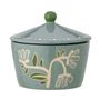 Food storage - Tangier Jar w/Lid, Green, Stoneware  - CREATIVE COLLECTION