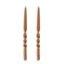Candles - Twist Candle, Brown, Parafin Pack of 2 - BLOOMINGVILLE