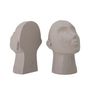 Decorative objects - Baldur Bookend, Grey, Polyresin Set of 2 - BLOOMINGVILLE MULTIBRAND HOUSE