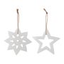 Christmas garlands and baubles - Otta Ornament, White, Alabaster Set of 2 - BLOOMINGVILLE