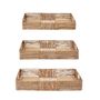 Kitchen utensils - Lecia Serving Tray, Nature, Jute Set of 3 - BLOOMINGVILLE MULTIBRAND HOUSE