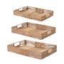 Kitchen utensils - Lecia Serving Tray, Nature, Jute Set of 3 - BLOOMINGVILLE MULTIBRAND HOUSE