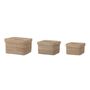 Shopping baskets - Givan Basket w/Lid, Nature, Seagrass Set of 3 - BLOOMINGVILLE