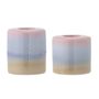 Bougeoirs et photophores - Safie Bougeoir, Rose, Grès Set of 2 - BLOOMINGVILLE MULTIBRAND HOUSE