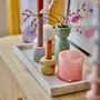 Bougeoirs et photophores - Safie Bougeoir, Rose, Grès Set of 2 - BLOOMINGVILLE MULTIBRAND HOUSE