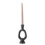 Candlesticks and candle holders - Bijan Candle Holder, Black, Polyresin  - BLOOMINGVILLE