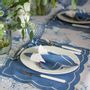 Linge de table textile - Nappe de table Blossom Blue - 130 cm x 300 cm - ROSEBERRY HOME