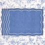 Table cloths - Tablecloth Toile de Jouy Blue - 160 cm - ROSEBERRY HOME