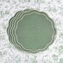 Table cloths - Tablecloth Toile de Jouy Green round - ⌀ 140 cm - ROSEBERRY HOME