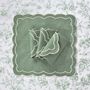 Table cloths - Tablecloth Toile de Jouy Green round - ⌀ 140 cm - ROSEBERRY HOME