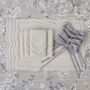 Linge de table textile - Arcs de velours Gray Bows - 6 pièces - ROSEBERRY HOME