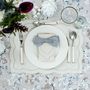 Linge de table textile - Arcs de velours Gray Bows - 6 pièces - ROSEBERRY HOME
