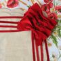 Table linen - Velvet bows Red Bows - 4 pieces - ROSEBERRY HOME