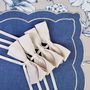 Table linen - Velvet bows Alabaster Bows - 6 pieces - ROSEBERRY HOME
