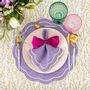 Table linen - Velvet bows Fuchsia Bows - 4 pieces - ROSEBERRY HOME