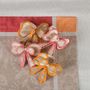 Table linen - Napkin rings Pink and Yellow Bows - 6 pieces - ROSEBERRY HOME