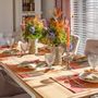 Table linen - Napkin rings Pink and Yellow Bows - 6 pieces - ROSEBERRY HOME