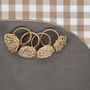 Table linen - Napkin rings Beige Flower Rings - 4 pieces - ROSEBERRY HOME