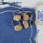 Table linen - Napkin rings Beige Flower Rings - 4 pieces - ROSEBERRY HOME