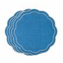 Linge de table textile - Brodé Sets de table Blue Petali - 4 pièces - ROSEBERRY HOME