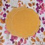 Linge de table textile - Brodé Sets de table Yellow Petali - 6 pièces - ROSEBERRY HOME