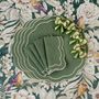 Linge de table textile - Brodé Sets de table Green Petali - 4 pièces - ROSEBERRY HOME
