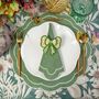 Linge de table textile - Brodé Sets de table Green Petali - 4 pièces - ROSEBERRY HOME