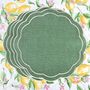 Linge de table textile - Brodé Sets de table Green Petali - 4 pièces - ROSEBERRY HOME