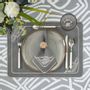Linge de table textile - Brodé Sets de table Infinity - 6 pièces - ROSEBERRY HOME