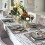 Linge de table textile - Brodé Sets de table Infinity - 6 pièces - ROSEBERRY HOME
