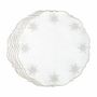 Table linen - Embroidered Placemats Silver Stars - 6 pieces - ROSEBERRY HOME