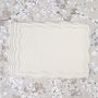 Linge de table textile - Brodé Sets de table Silver Onde - 4 pièces - ROSEBERRY HOME