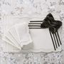 Linge de table textile - Brodé Sets de table Silver Onde - 4 pièces - ROSEBERRY HOME