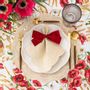 Table linen - Embroidered Placemats Beige Petali - 4 pieces - ROSEBERRY HOME