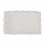 Linge de table textile - Brodé Sets de table Silver Onde - 6 pièces - ROSEBERRY HOME
