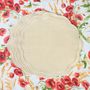 Table linen - Embroidered Placemats Beige Petali - 4 pieces - ROSEBERRY HOME