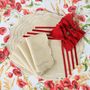 Table linen - Embroidered Placemats Beige Petali - 4 pieces - ROSEBERRY HOME