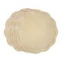 Linge de table textile - Brodé Sets de table Beige Petali - 6 pièces - ROSEBERRY HOME