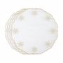 Linge de table textile - Brodé Sets de table Golden Stars - 4 pièces - ROSEBERRY HOME