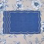 Placemats - Embroidered Placemats Blue Onde - 6 pieces - ROSEBERRY HOME