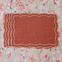 Sets de table - Brodé Sets de table Rust Onde - 6 pièces - ROSEBERRY HOME