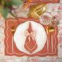 Sets de table - Brodé Sets de table Rust Onde - 6 pièces - ROSEBERRY HOME