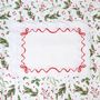 Linge de table textile - Brodé Sets de table Red Christmas Bows - ROSEBERRY HOME
