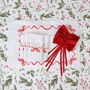 Linge de table textile - Brodé Sets de table Red Christmas Bows - ROSEBERRY HOME