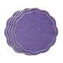 Table linen - Embroidered Placemats Purple Petali - 4 pieces - ROSEBERRY HOME