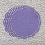 Linge de table textile - Brodé Sets de table Purple Petali - 6 pièces - ROSEBERRY HOME