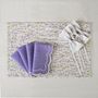 Table linen - Acrylic coated placemats Purple Catkins - 6 pieces - ROSEBERRY HOME