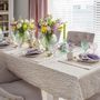 Table linen - Acrylic coated placemats Purple Catkins - 6 pieces - ROSEBERRY HOME